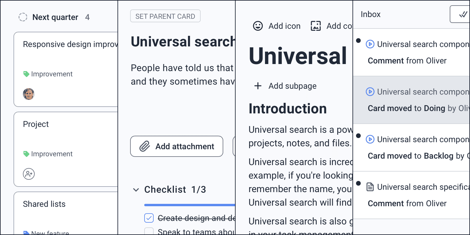 Superthread app interface